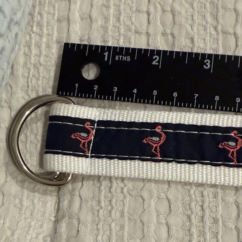 Navy and White Flamingo Belt (B1)